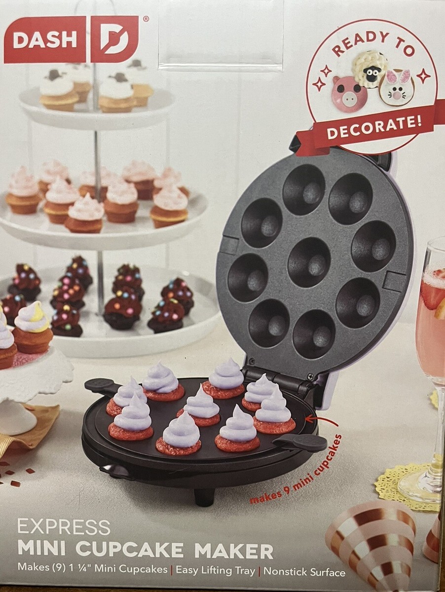 Dash: Express Mini Cupcake Maker Makes 9-1/4” Mini Cupcakes Non-stick Plates
