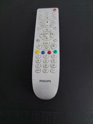 Philips 6 Device Elite Backlit TV DVD Remote Control Replacement Brushed Silver