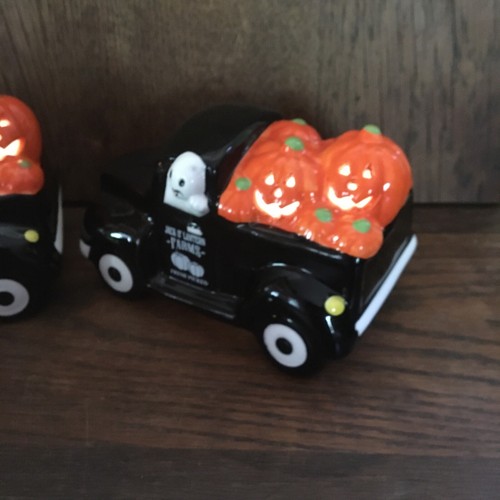 Mr. Halloween LED Lighted Skeleton Ghost Pumpkin Set Of 3 Ceramic Holiday - Picture 13 of 15