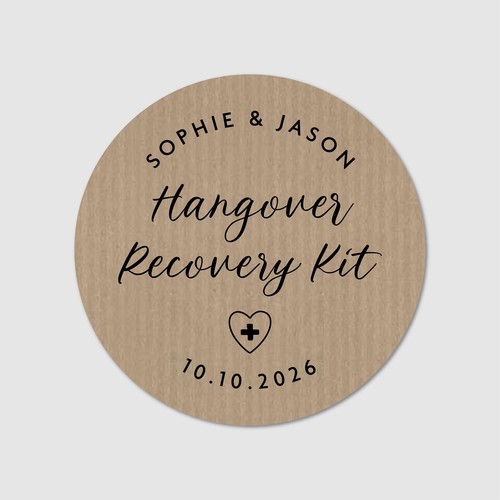 Personalized Hangover Recovery Kit Wedding Stickers, Survival Kit Custom Labels - Picture 7 of 14
