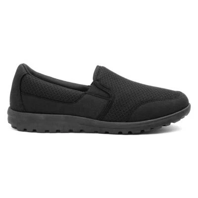 Lilley Womens Shoes Black Adults Ladies Casual Shoes Mesh Slip On Trainers SIZE