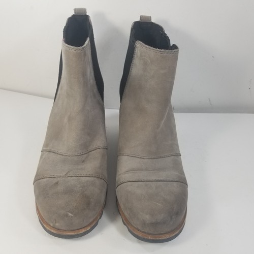 SOREL Joan of Arctic Wedge Mid Ankle Boot Womens 8 Leather Slip On - Picture 2 of 14