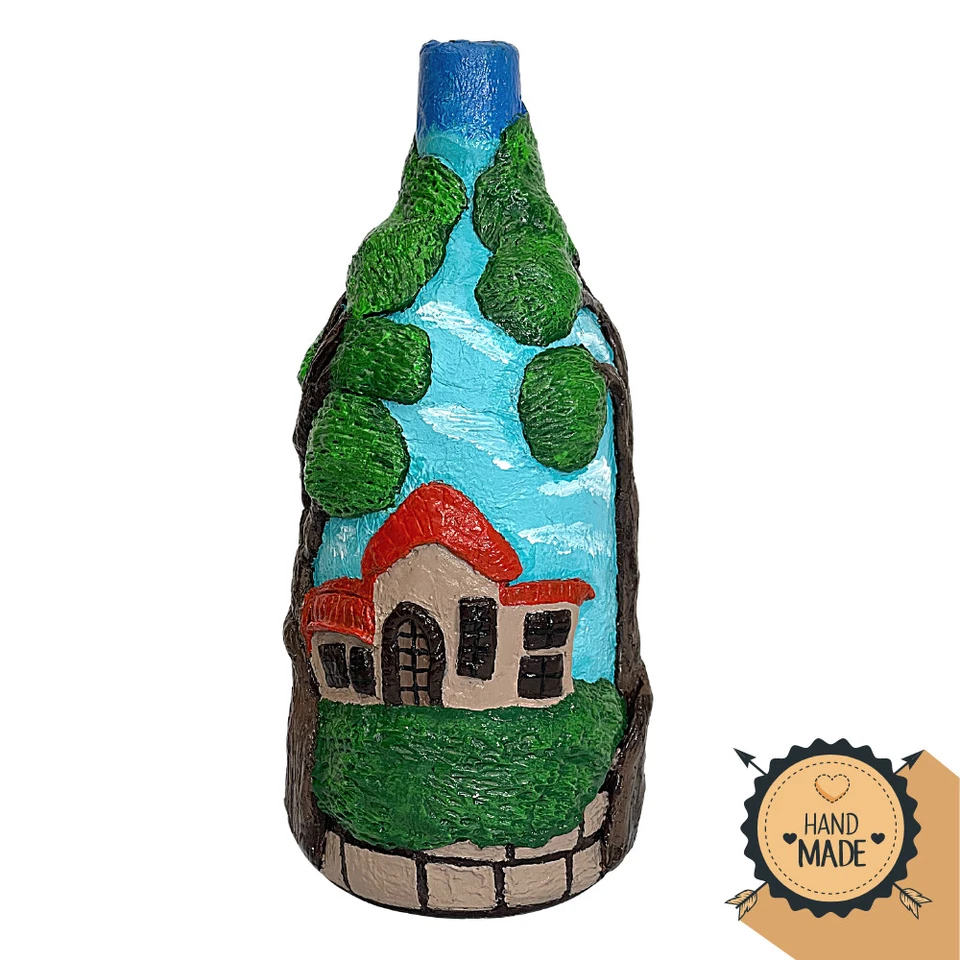 Nature Themed House Decorative Bottle Vase Bottle , handmade vase - Image 3 of 4