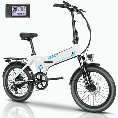 Electric Bike, 20in Fat Tire E-Folding Bike 500W 48V Commuters