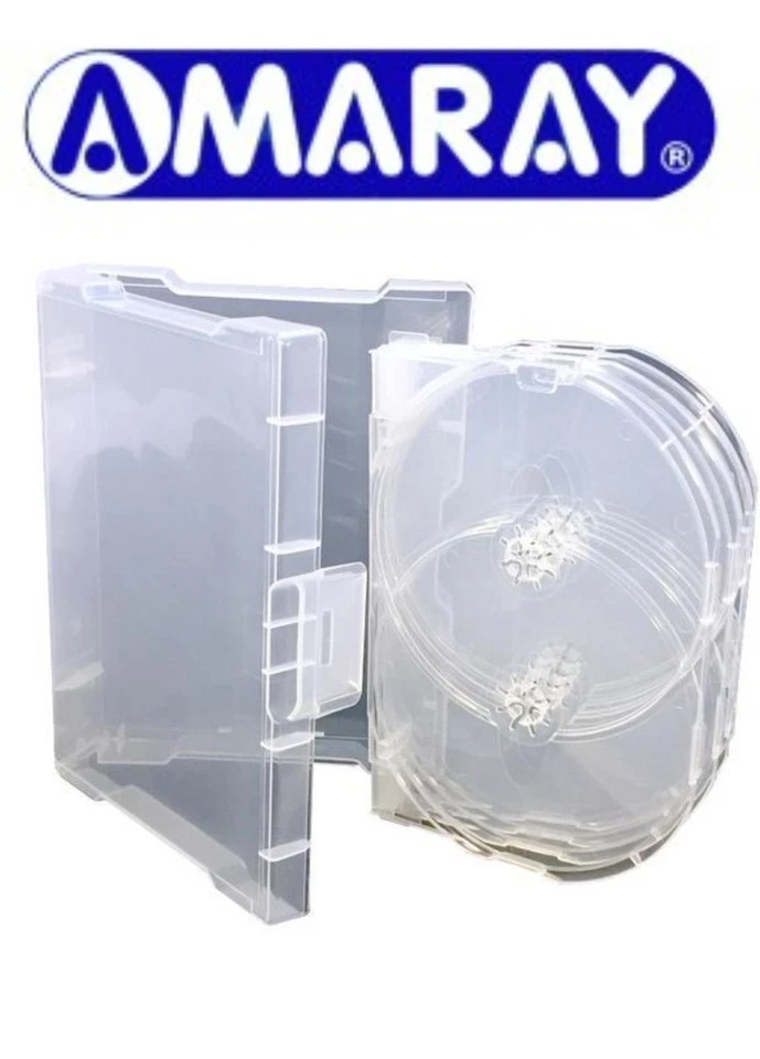 1 x 10 Way Clear Megapack DVD 32mm [10 Discs] New Empty Replacement Amaray Case