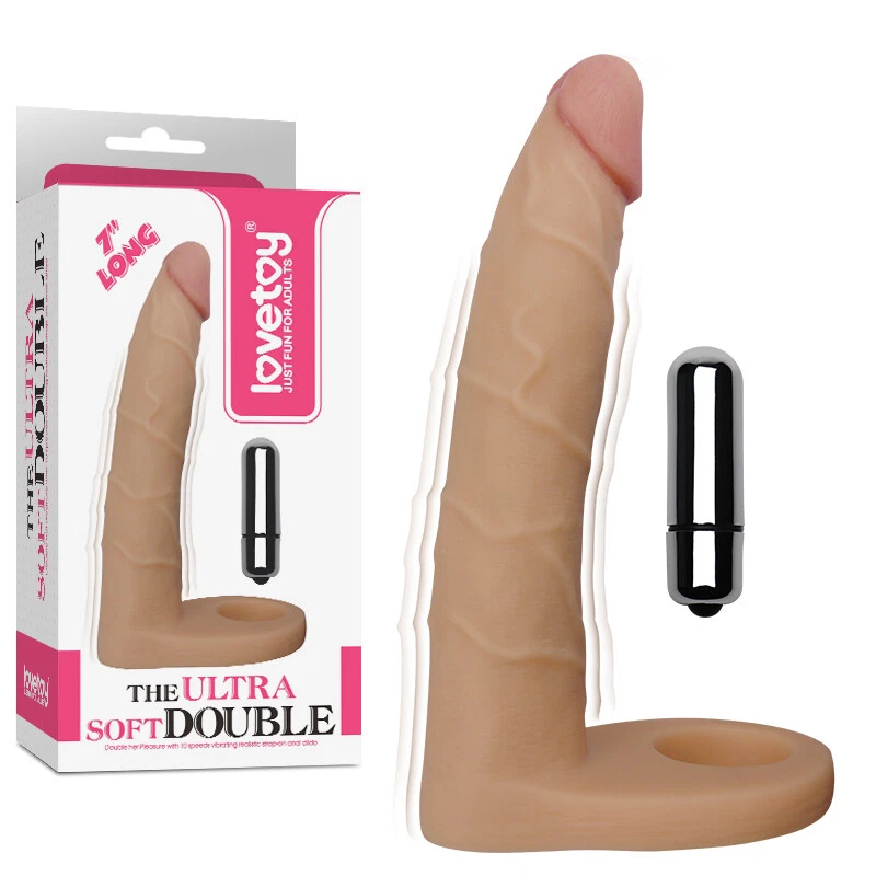 Vibrador Doble Penetración DP Anillo para Polla Sexo Anal Consolador Delgado Dong Butt Plug Foto 4 de 4