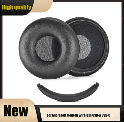 Ear Pad Cushion Headband for Microsoft Modern Wireless USB-A USB-C Headset AAU