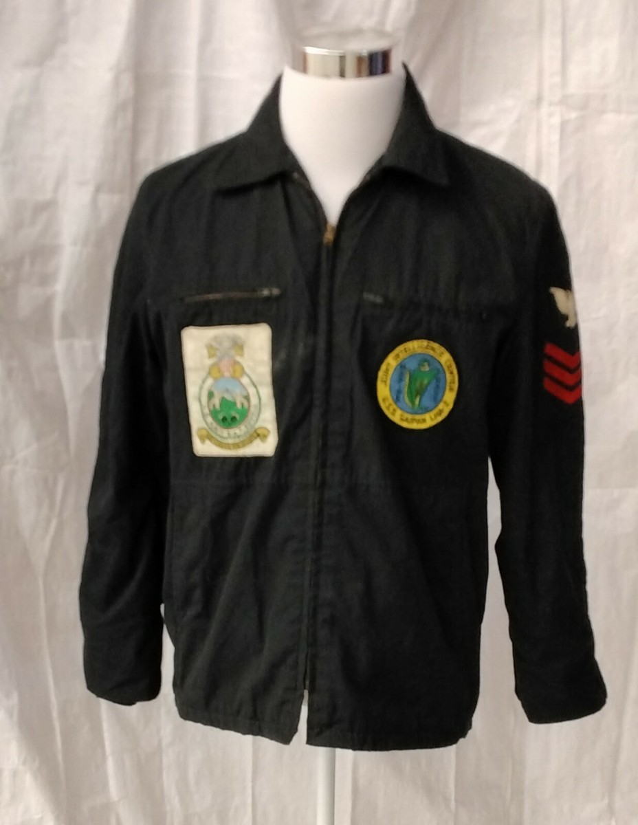 ジャケット・アウター archive goa w-zipper military jacket Naval Utility Jacket Saipan, Edzell Patch 1940s General Zip
