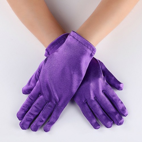 Womens Gloves Evening Dress Glossy Ladies Party Prom Satin Short Newest - Picture 16 of 27