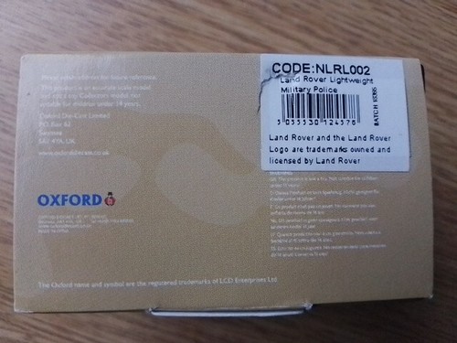 Oxford Diecast Land Rover Lightweight Military Police 1:148 NLRL002 - Picture 4 of 6