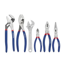 WORKPRO 6 Pcs Carbon Steel Pliers Wrench Set Durable Non-Slip Grip Pliers Tool