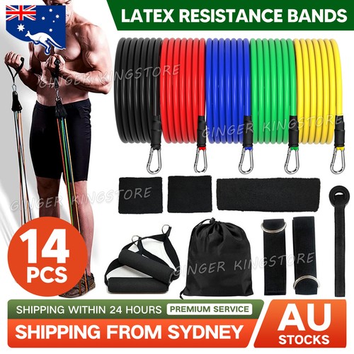 Set De 14 Bandes De Résistance Fitness (200 Lbs) - Pour Entraînement à Domicile