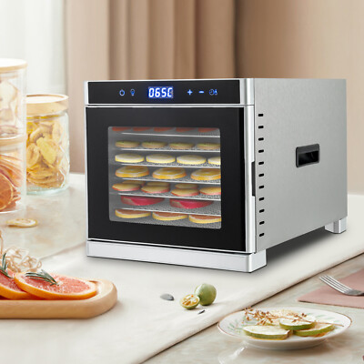8 Ebenen Elektrisch Dörrgerät Maschine Obsttrockner Edelstahl Dehydrator 700W