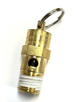 #ad #ad CAMPBELL HAUSFELD PART # V 215200AV ASME SAFTEY RELIEF VALVE 200PSI 1 4#x27;#x27; 76SCFM $9.95