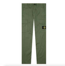 Stone Island Olive Green Mens Stretch Gabardi...