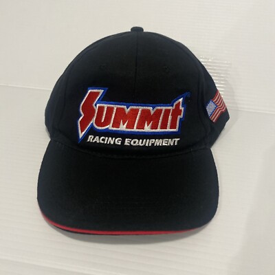 Summit Racing Equipment Flag Baseball Cap Hat Embroidered Hook & Loop Adjustable
