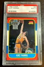 1986 Fleer Basketball #89 Kurt Rambis Rookie RC PSA 9 MINT