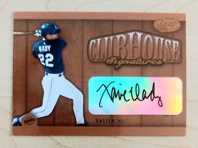 2002 Leaf XAVIER NADY ''Clubhouse Signatures'' Bronze AUTO S#061/200 PADRES