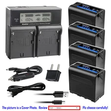 Kastar Battery LCD Dual Fast Charger for Sony NPF970 HVL-20DW HVL-20DW2 HVL-LBPA