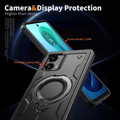 Funda con soporte magnético resistente a prueba de golpes para Motorola G Stylus/Power/Play 2025 - Imagen 11 de 49