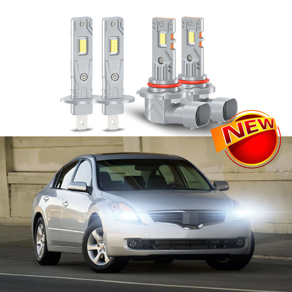 For 2002-2006 Nissan Altima Combo 9005 H1 LED Headlight Bulbs High / Low Beam A+