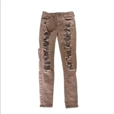 American Eagle a outfitters Hi-Rise Jegging Distressed Holes Mauve Size 4