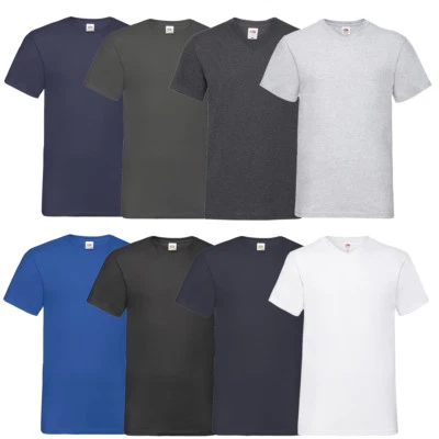 6er FRUIT OF THE LOOM T SHIRT V-NECK AUSSCHNITT M L XL XXL HERREN T-SHIRTS NEU 6 - Bild 1 von 2
