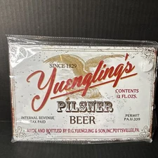 Yuengling's Pilsner Beer Bar Pub Happy Hour Rustic Metal Sign 8 x 12 Inches