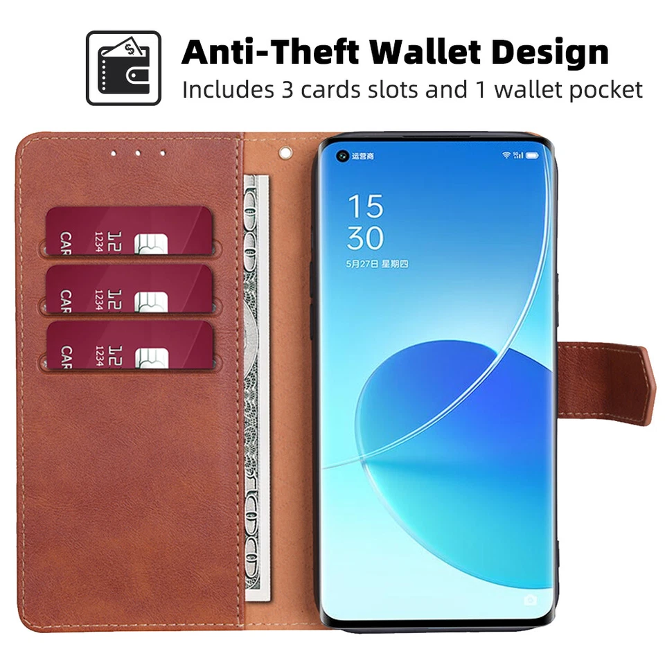 Wallet Flip Case Stand Cover For Sony Xperia XZ Z5 Premium Z6 XA1 XZS XZ2 XZ3 L2 - Image 3 of 4