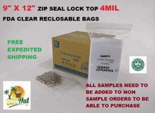 9x12 Clear Elkay Plastic 4 MIL Zip Seal Lock Top Reclosable Poly Bags 4MIL