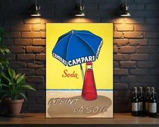 Vintage Campari Soda Sign – "Éteint La Soif" – XXL (60x40 cm)