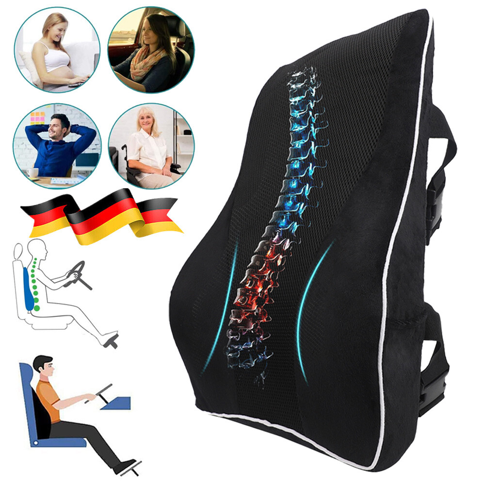 Lendenkissen Rückenkissen Rückenstützkissen Lendenwirbelsäule Memory Foam Kissen
