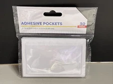 1 Pack 30 Count Self Adhesive Small Pocket 3.74" x  2.23" Teacher Supply NEW