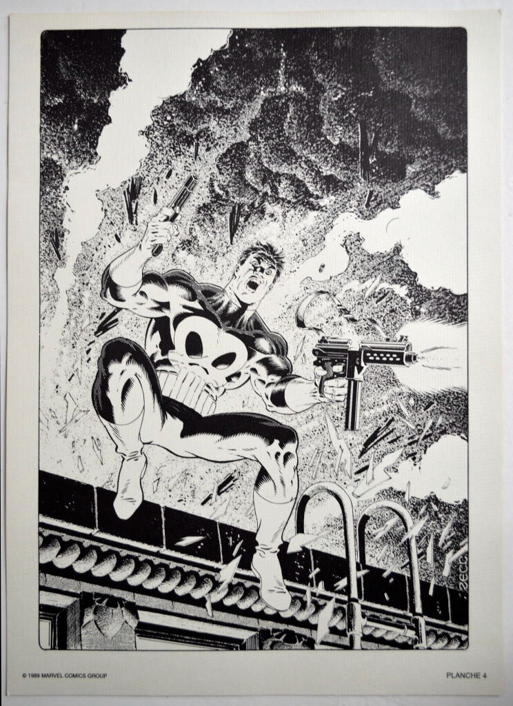 PUNISHER PRINT 4 by Artist Mike Zeck 1989 Marvel French | eBay