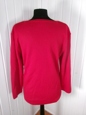 Pull Vintage Saint James Rouge - Laine Et Acrylique - Taille 44 (XL) - Made In France - Occasion Très Bon état