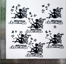 6 PCS. FAIRY BIRTHDAY WISHES PAPER DIECUT EMBELISHMENT SCRAPBOOKING CARDMAKING