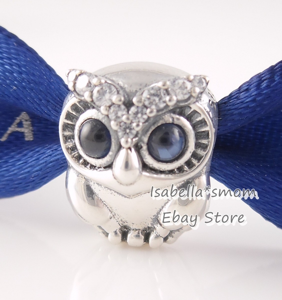 Owl Charm Pandora Bird Charm Retired Pandora Charming Owl Family - Main Image