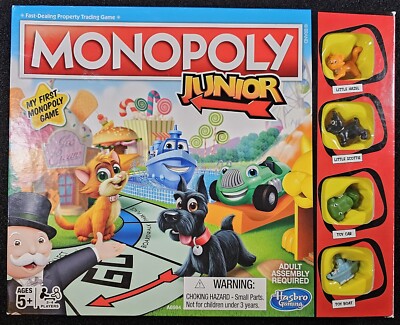 2016 Monopoly Junior Board Game Complete In Box Ages 5+