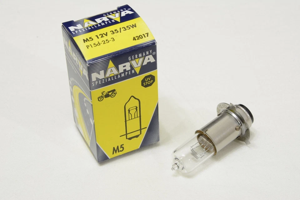 Halogen headlight bulb Autolampe NARVA # 42017 M5 12V 35/35W base P15d-25-3 2pcs - Image 2 of 4