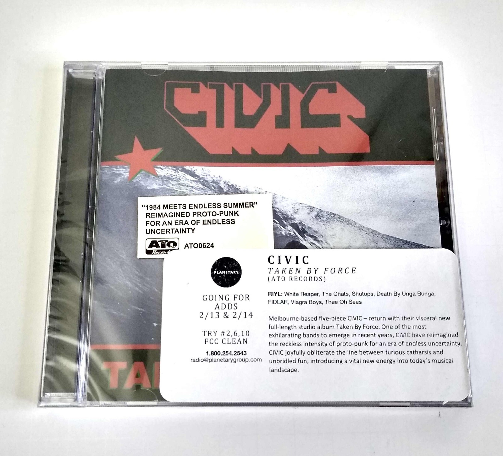 CIVIC - Taken By Force- New & Sealed Promo CD