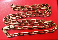 9.50 Grams 14K Solid Yellow Gold Paperclip Necklace Chain 16 Inch Brand new