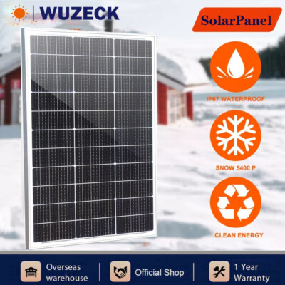 12V Solar Panel 100W Kit Home Battery Power Solar System Off-Grid RV Boat Campin
