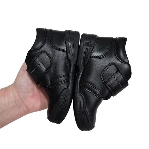 Zapatos Ferrato de cuero negro para niños pequeños con correas de gancho y bucle talla 7,5 - Imagen 11 de 16
