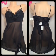 NWT Beautiful Linea Donatella Babydoll Chemise  Thong Set Size Lg   