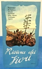 Vintage Riviera Dei Fiori Italy Travel Brochure Tourist Map Photo Images 1955