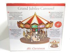 Mr. Christmas Grand Jubilee Carousel Lights Sounds Animated Carnival Horses