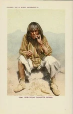 1899 Postcard - Moki Indian Cigarette Smoker