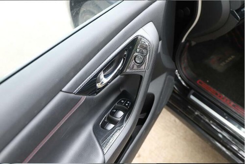 For Nissan Altima 2013-2018 Carbon Fiber Door Handle Trim Cover Interior 4pcs - Picture 7 of 7