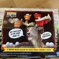 Deer Pong Drinking Party Game Talking Deer Head Family Boardgame Beer Shots Fun