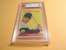 VTG.1958 TOPPS-CHARLIE LAU-CATCHER #448-DETROIT TIGERS-BVG0010214884-EXCELLENT-5